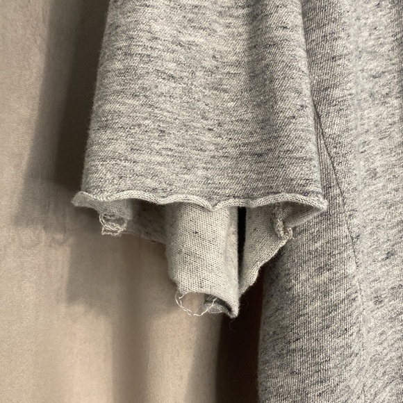 All Saints Gray Distressed soft Baggy T-Shirt - Picture 4 of 5